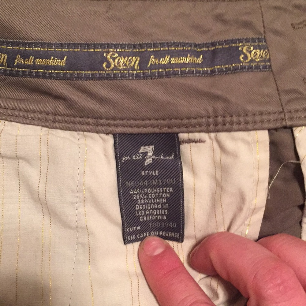 7 Seven for all mankind jeans mocha satin twill